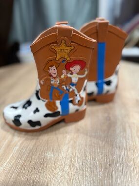 Toy Story Woody & Jessie Toddler Rain Boots Size 7/8 | Disney Pixar Cowboy Boots